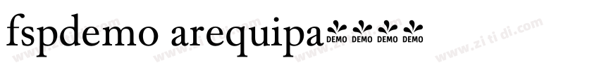 fspdemo arequipa字体转换 fspdemo arequipa字体转换